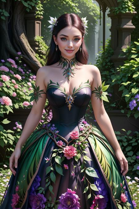 05588-1883335773-((Masterpiece, best quality,edgQuality)),smiling,excited,arms along body,_edgFD, a dress made out of flowers and leaves ,woman w.png